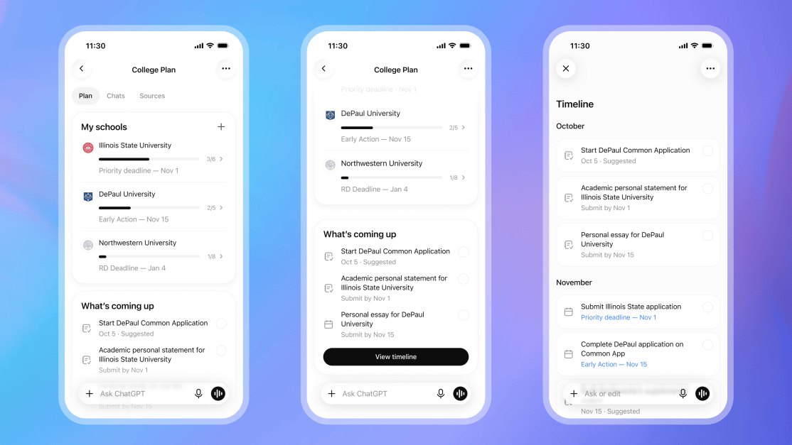OpenAI, ChatGPT for Teens İçin Üniversite Planlama Aracını Duyurdu