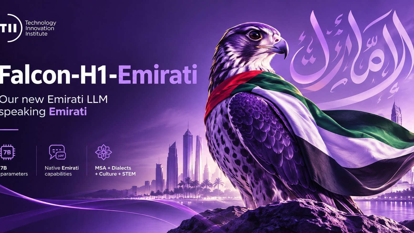 TII, BAE Lehçesini ve Kültürel Nüansları Hedefleyen Yeni Yapay Zeka Modeli Falcon-Emirati-7B'yi Duyurdu